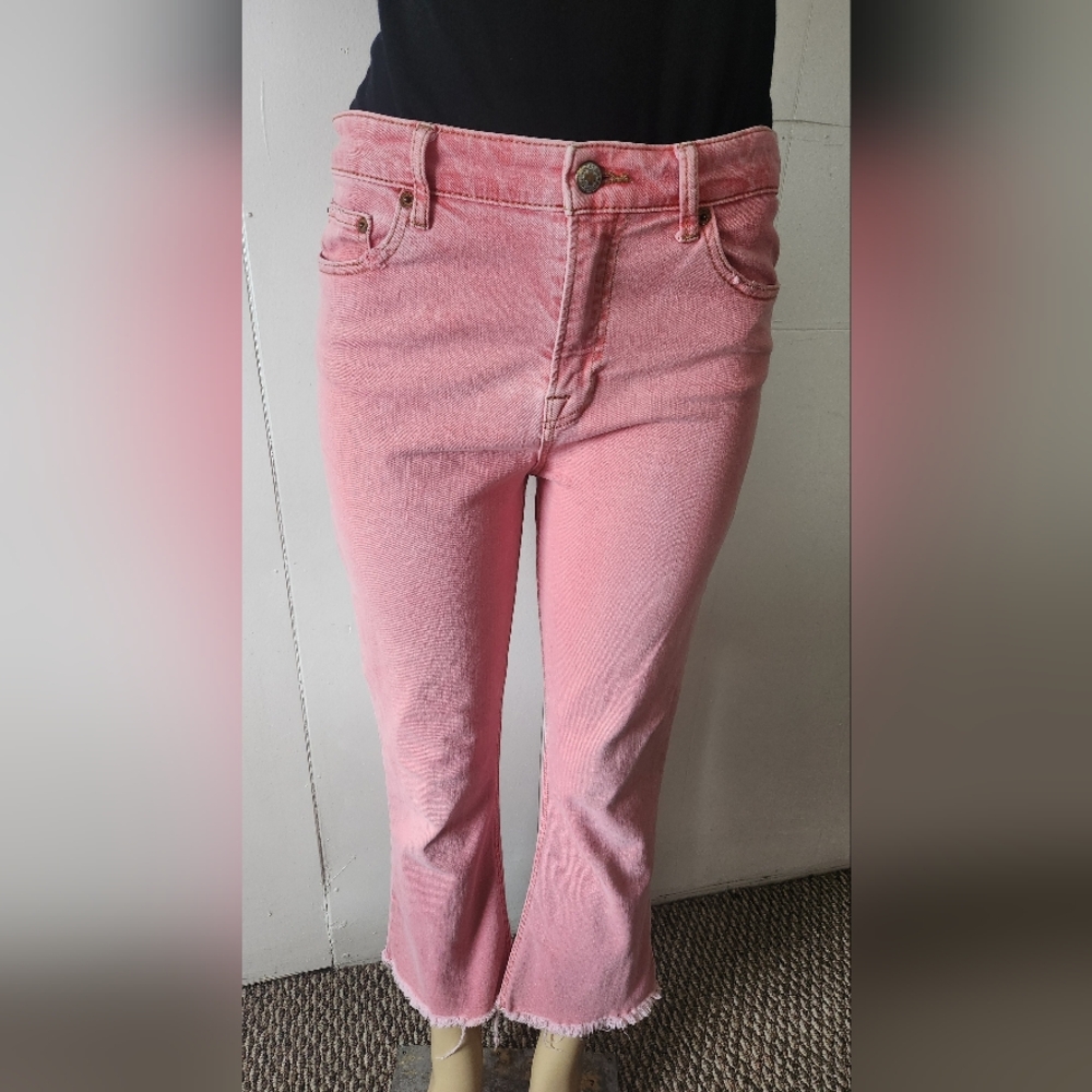 Lucky Brand Bridgette Mini Boot Jeans Size 8 Pink